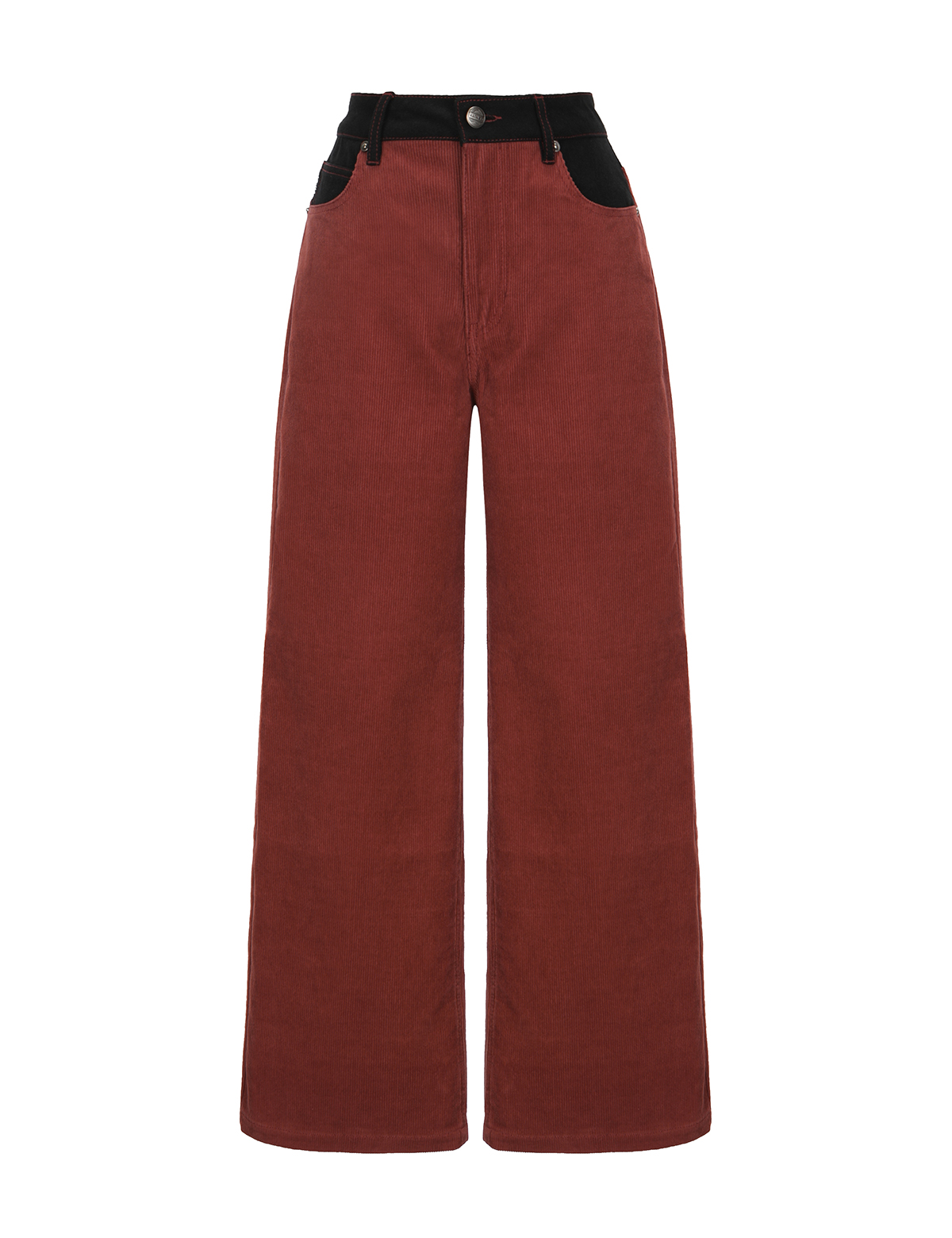 DENIM PATCH CORDUROI PANTS_BURGUNDY_7