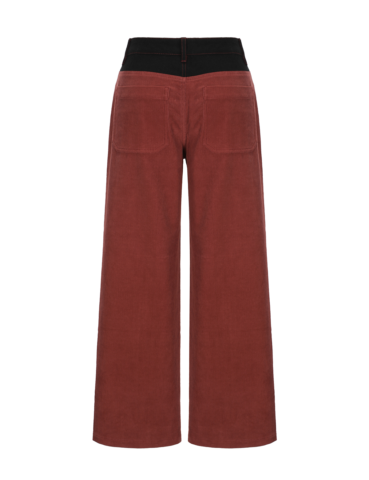 DENIM PATCH CORDUROI PANTS_BURGUNDY_8