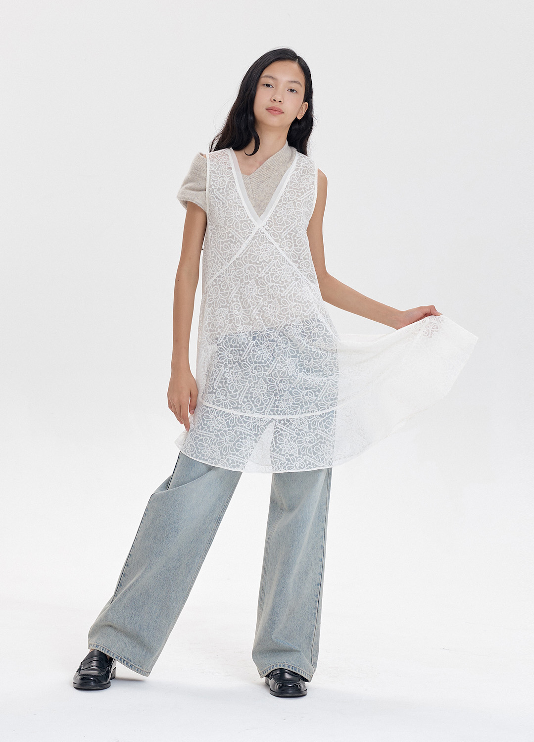 LACE LAYERD DRESS_IVORY_2