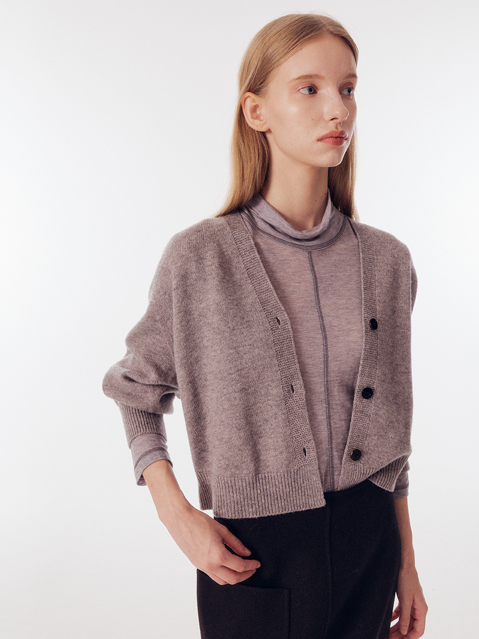 HOLGAMENT CARDIGAN_GREY_4