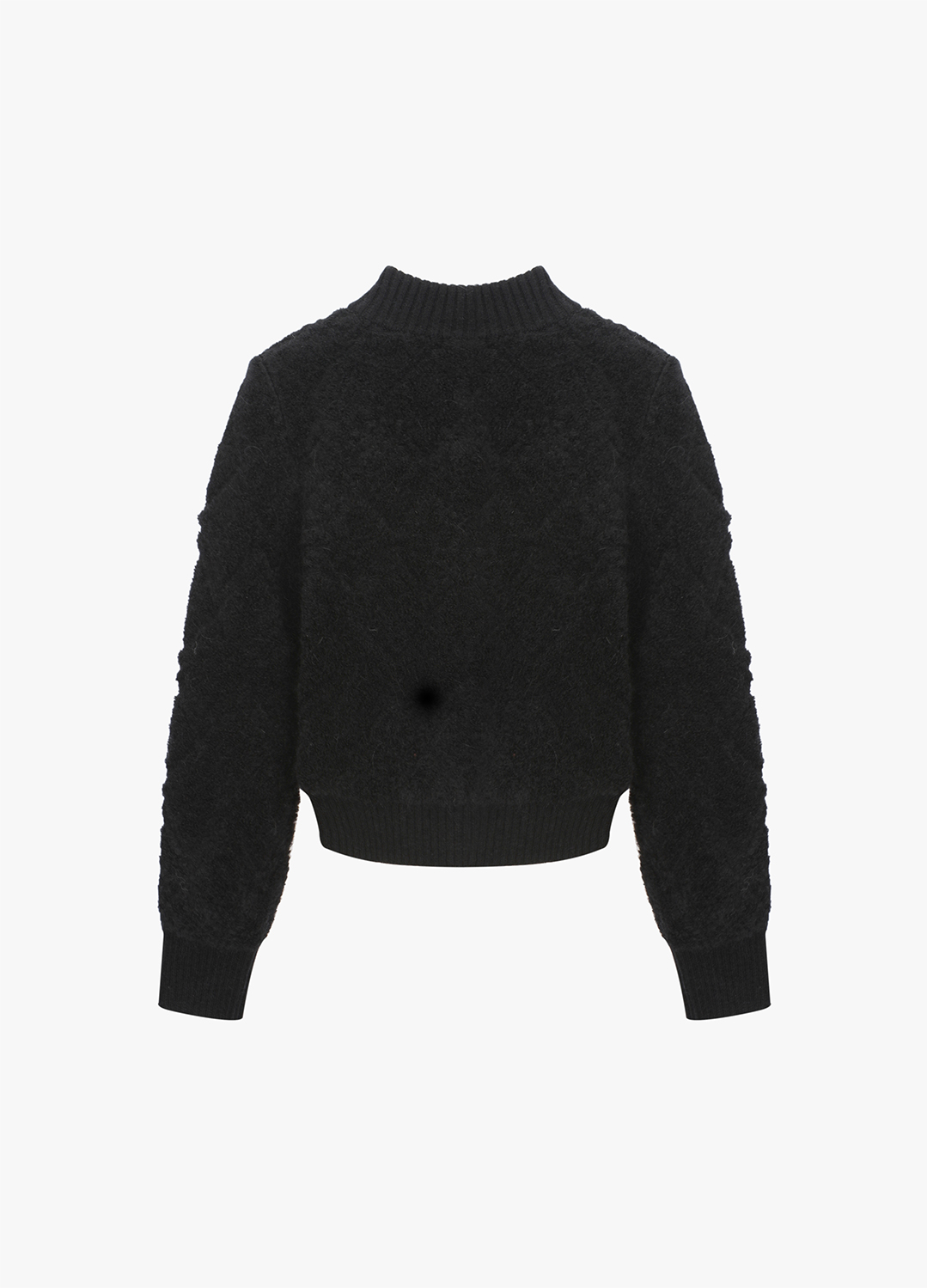 [SALE]알파카 블렌디드 집업 가디건_BLACK_2