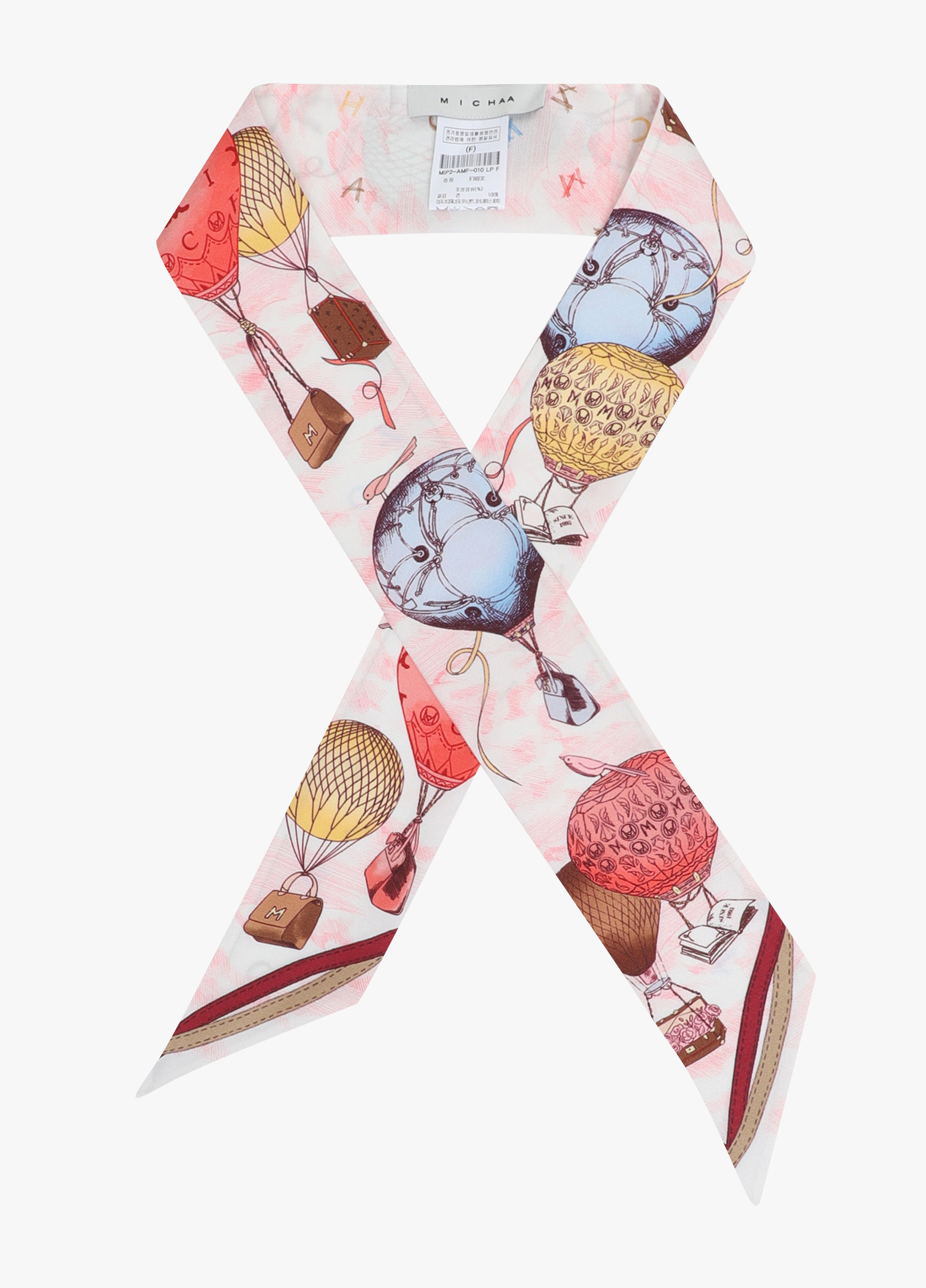 실크 에드벌룬 트윌리 스카프_LIGHT PINK_2