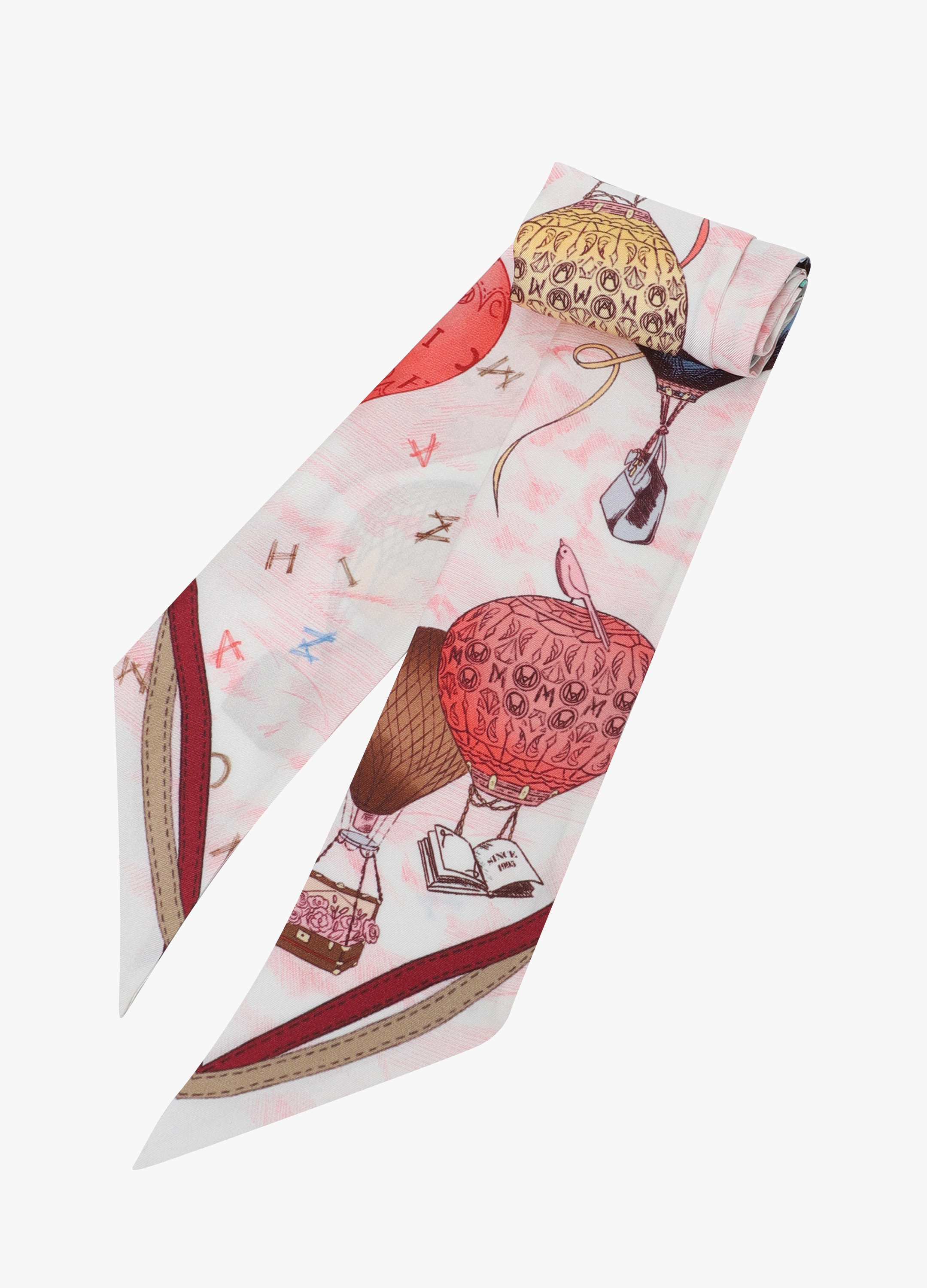 실크 에드벌룬 트윌리 스카프_LIGHT PINK_6