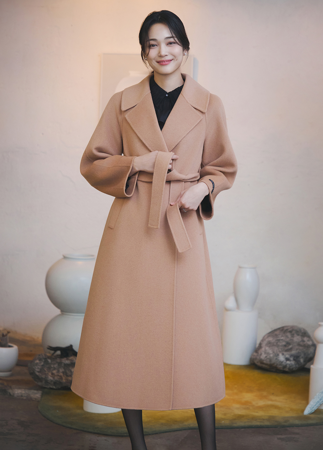 [Exclusive]빅카라 캐시미어 블렌디드 핸드메이드 코트_DARK BEIGE_3