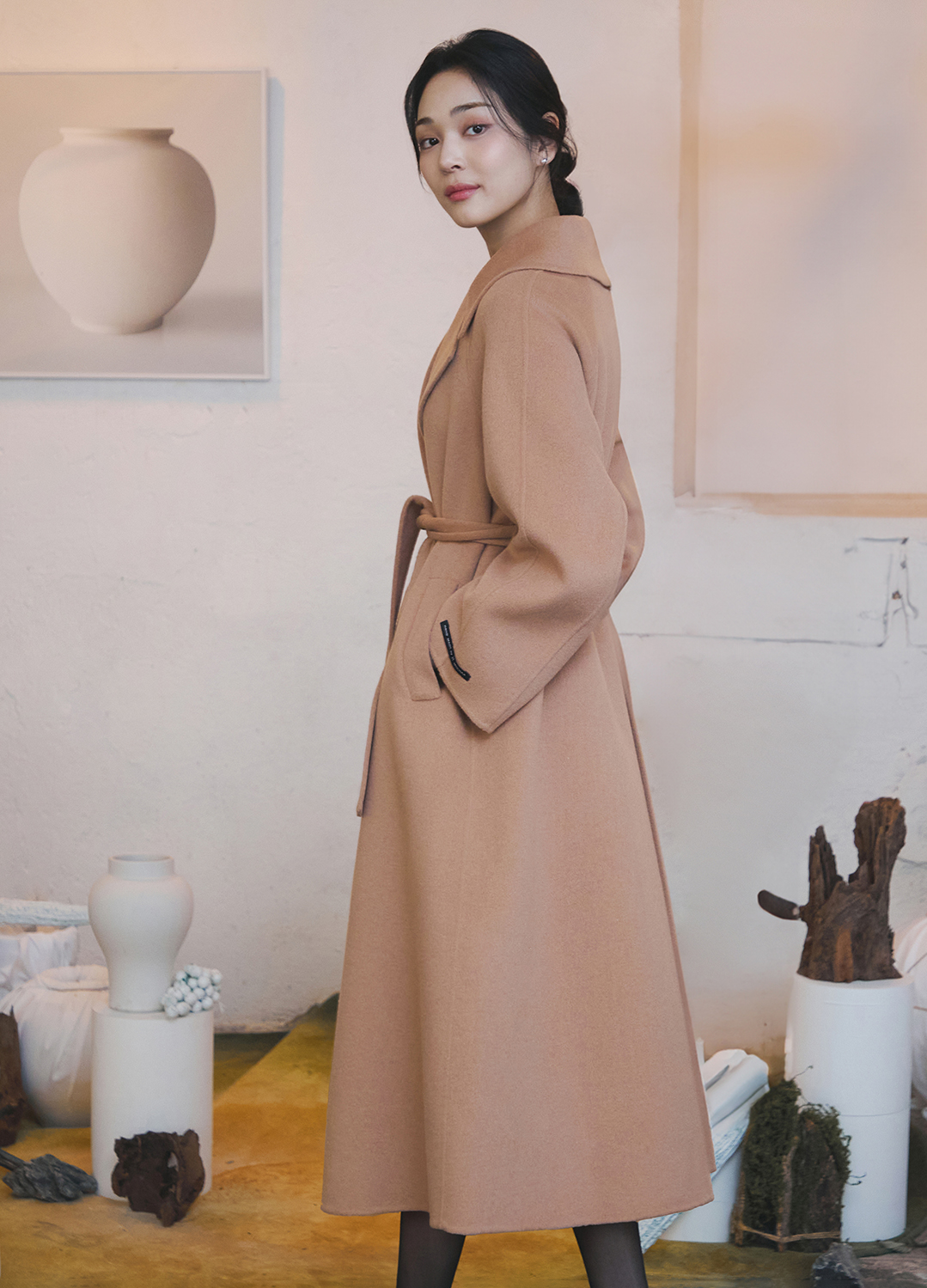 [Exclusive]빅카라 캐시미어 블렌디드 핸드메이드 코트_DARK BEIGE_4