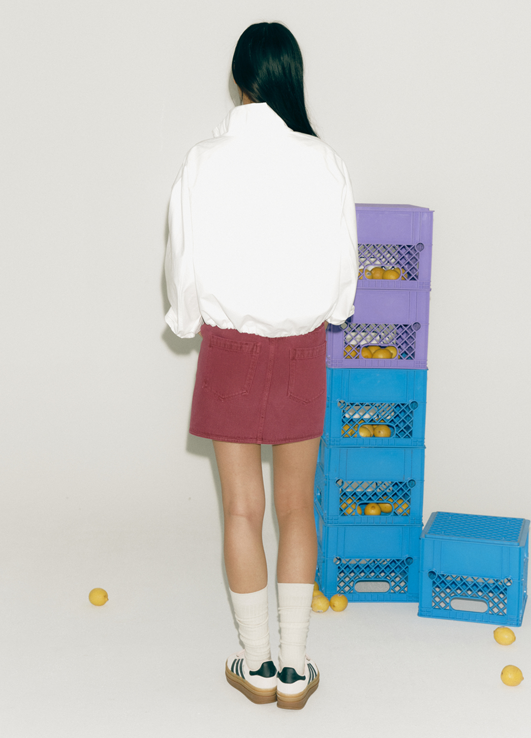 포켓 미니 스커트_WINE_7