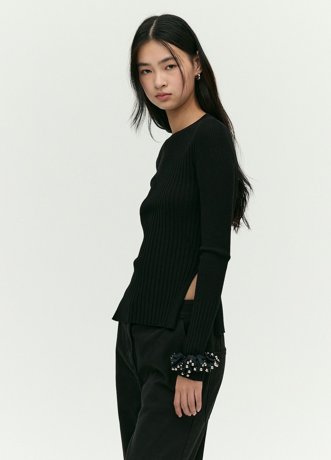 니켈 장식 스크런치_BLACK_6