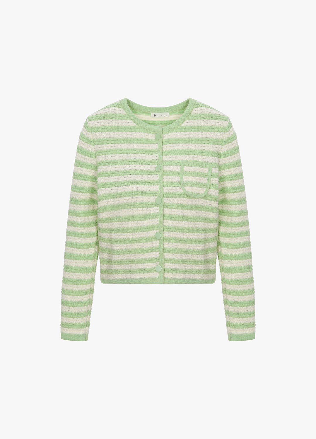 [시즌오프]스트라이프 가디건_LIGHT GREEN_5