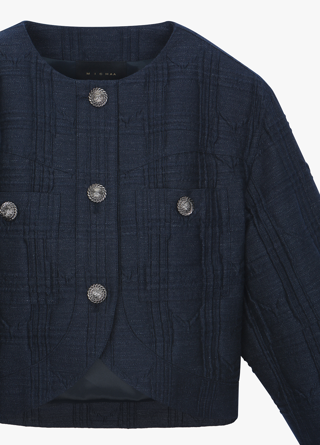 라운드넥 볼레로 자켓_DARK NAVY_11