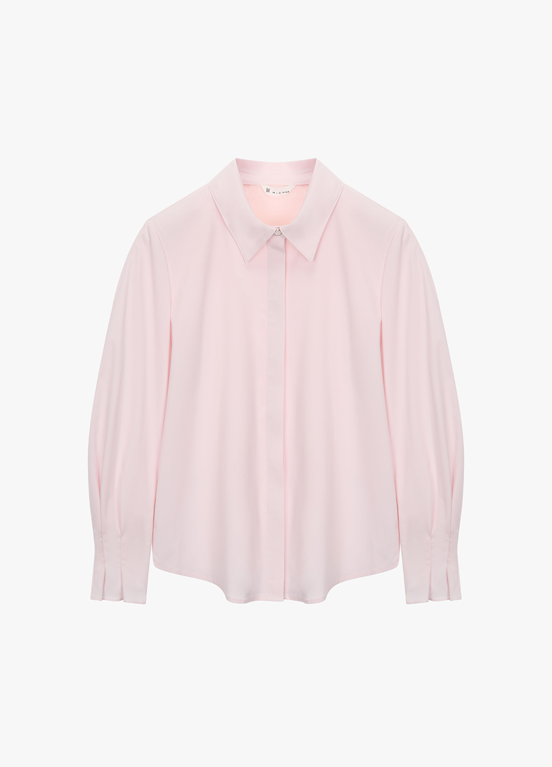 [잇미샤몰단독]볼륨 슬리브 셔츠블라우스_LIGHT PINK_5