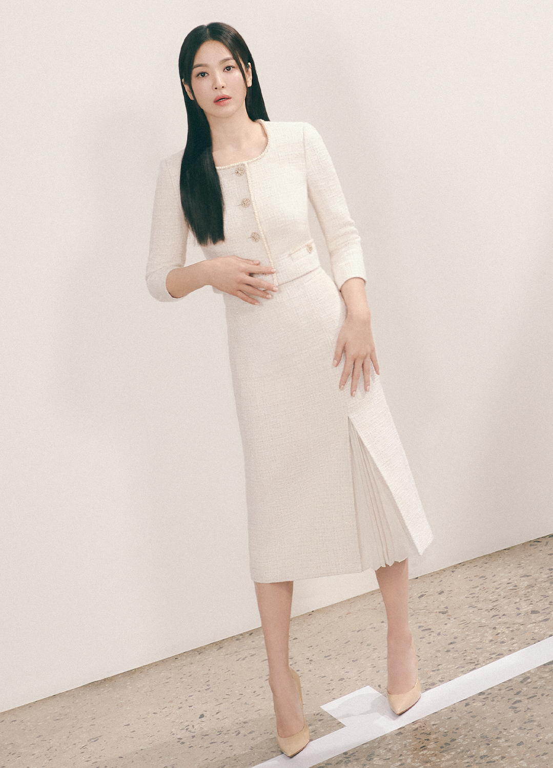 [추가20]라운드넥 세미 크롭 자켓_CREAM_2