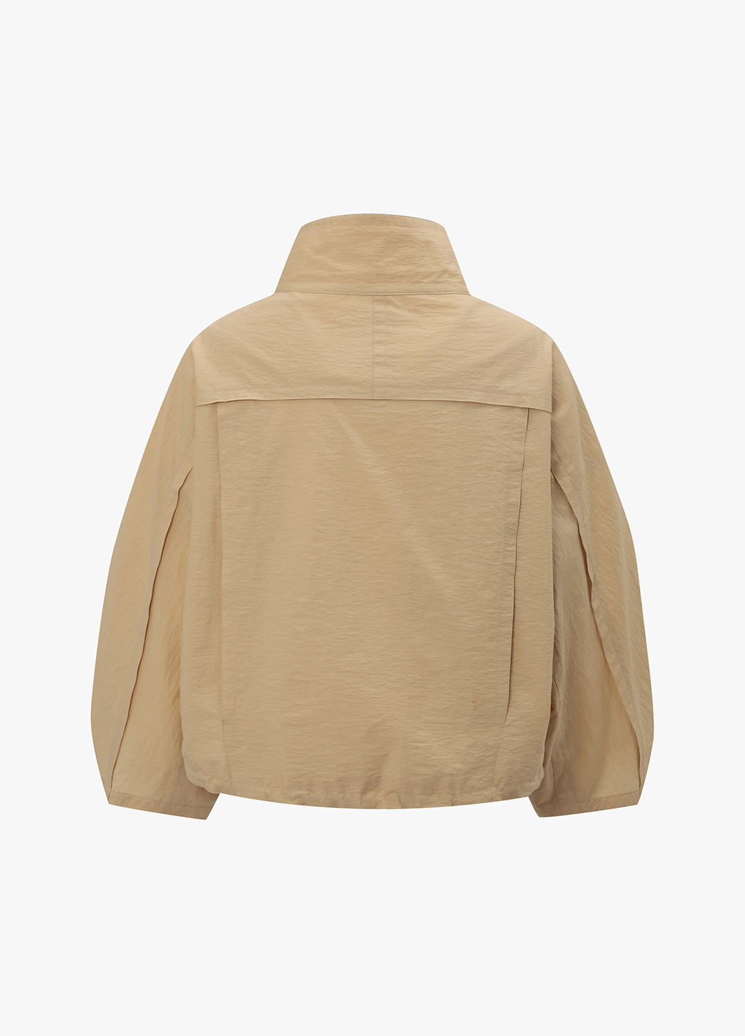 [추가20]셔링 디테일 하이넥 아우터_BEIGE_2