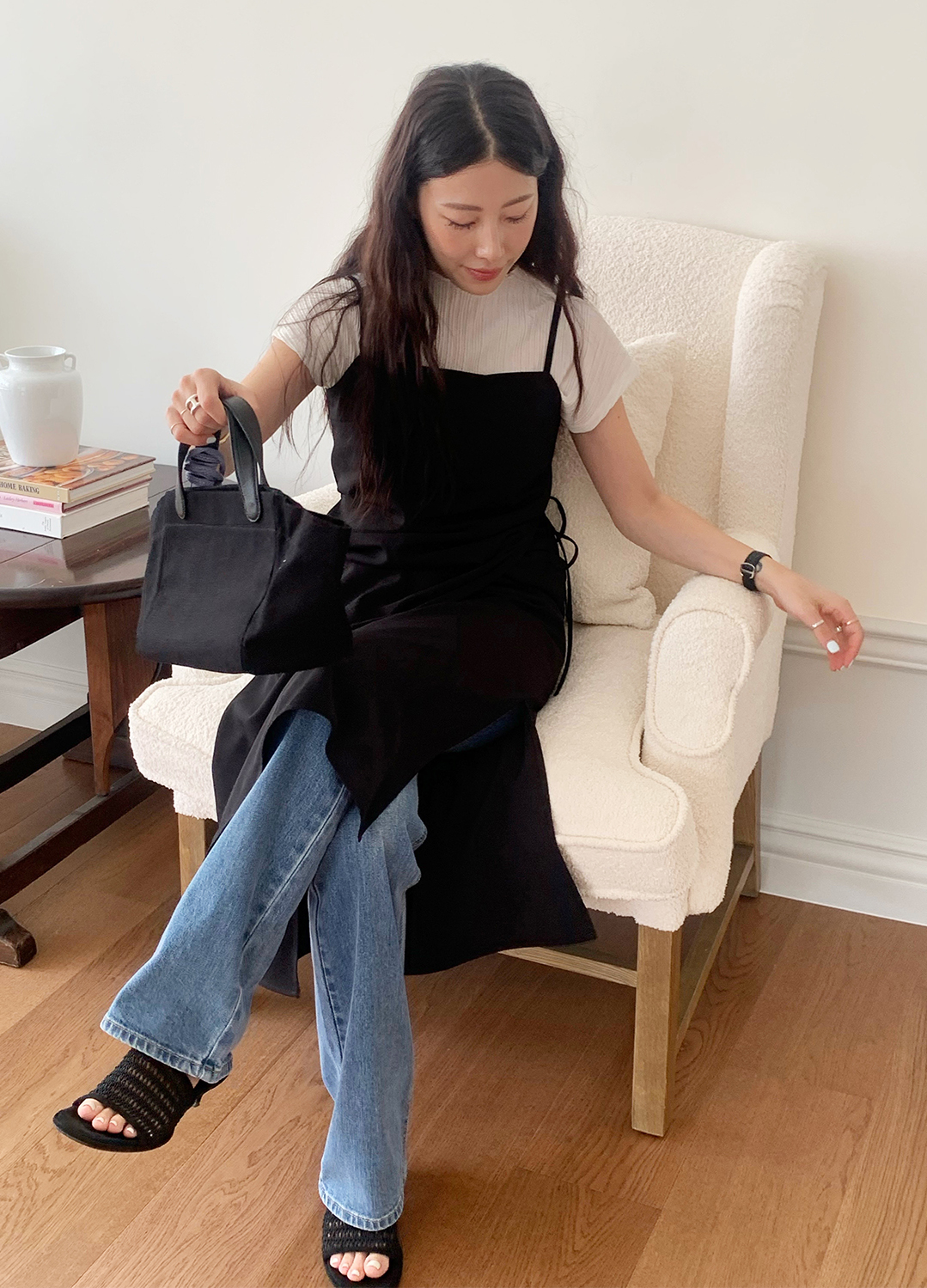 [Exclusive]슬림 부츠컷 데님 팬츠_BLUE_9