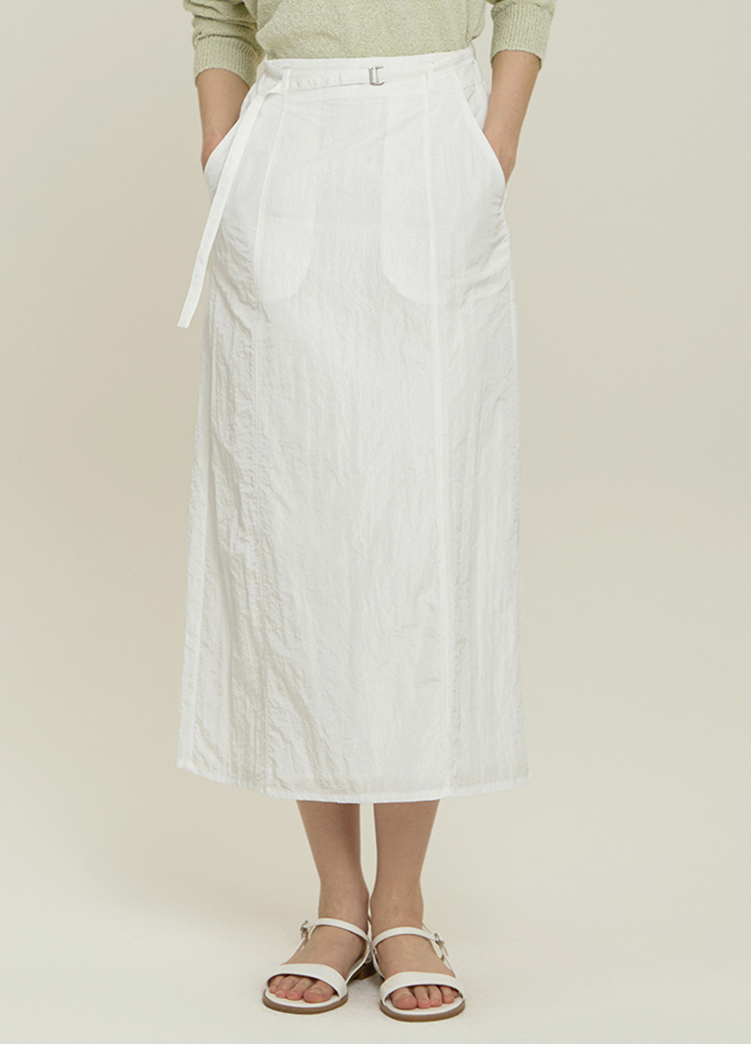 [Exclusive]H라인 나일론 스커트_WHITE_17
