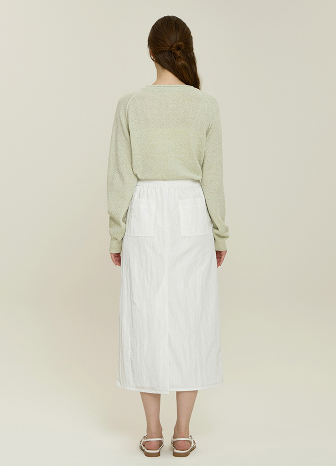 [Exclusive]H라인 나일론 스커트_WHITE_18