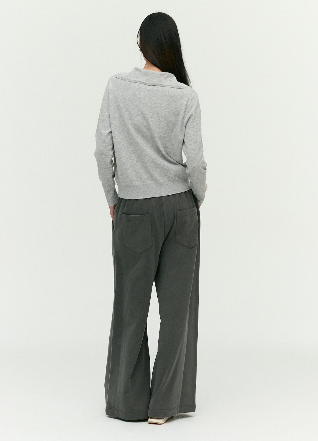 오비 스트링 스웨트 팬츠_DARK GREY_5