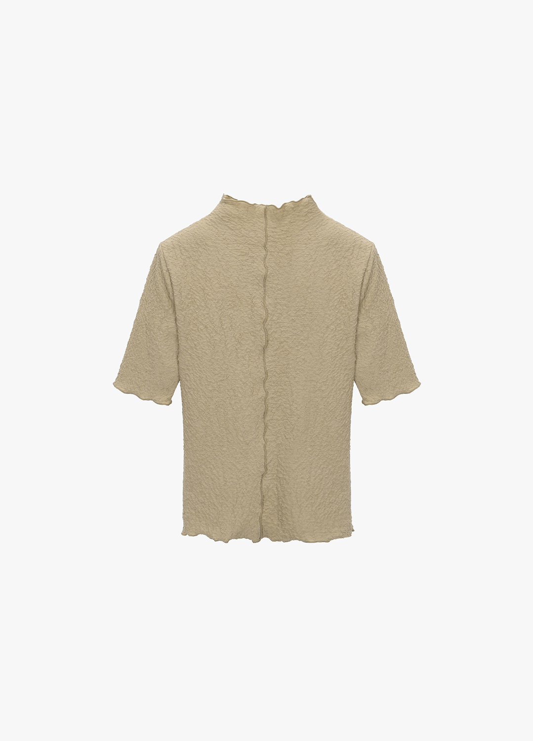 [잇미샤몰단독]슬림 모크넥 티셔츠_DARK BEIGE_6