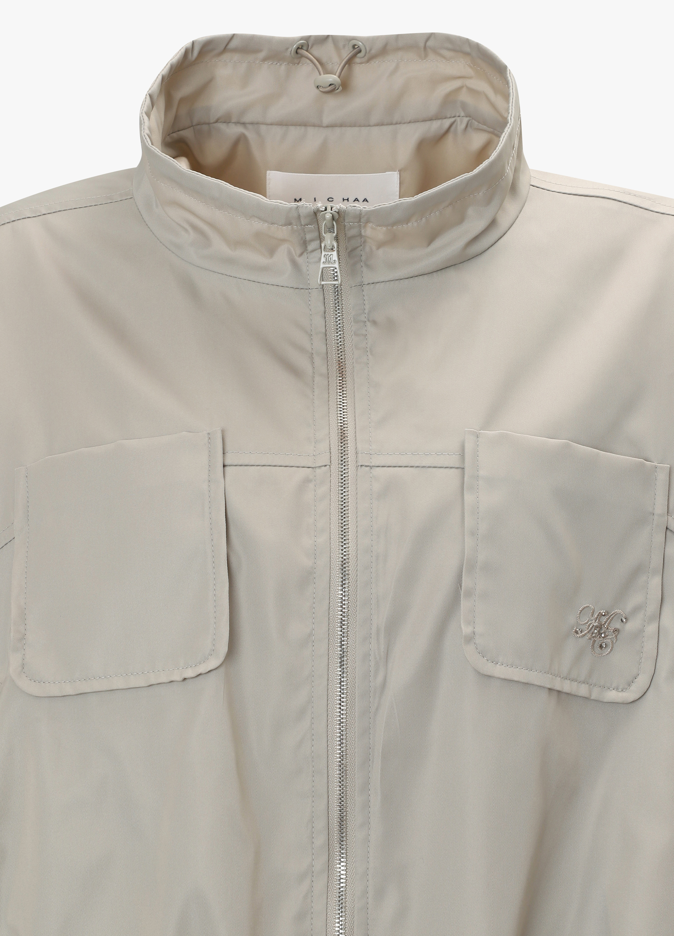 [추가20]투 포켓 집업 점퍼_KHAKI BEIGE_3