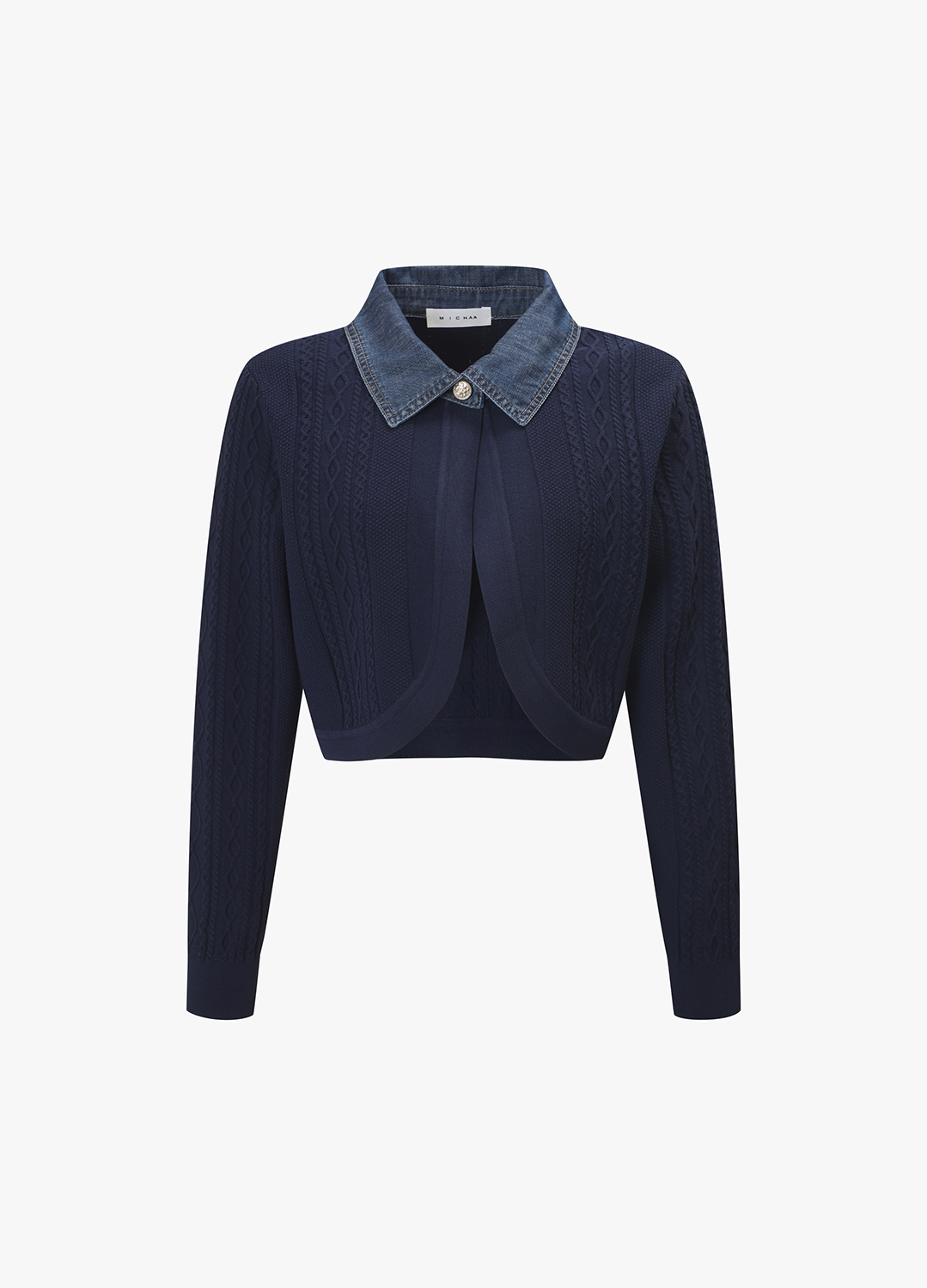 [추가20]데님 블록 가디건_DARK NAVY_1