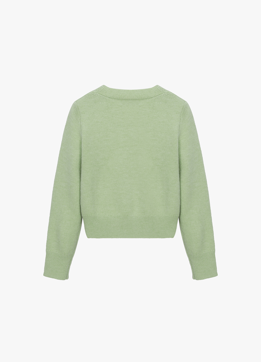 베이직 브이넥 가디건_LIGHT GREEN_13