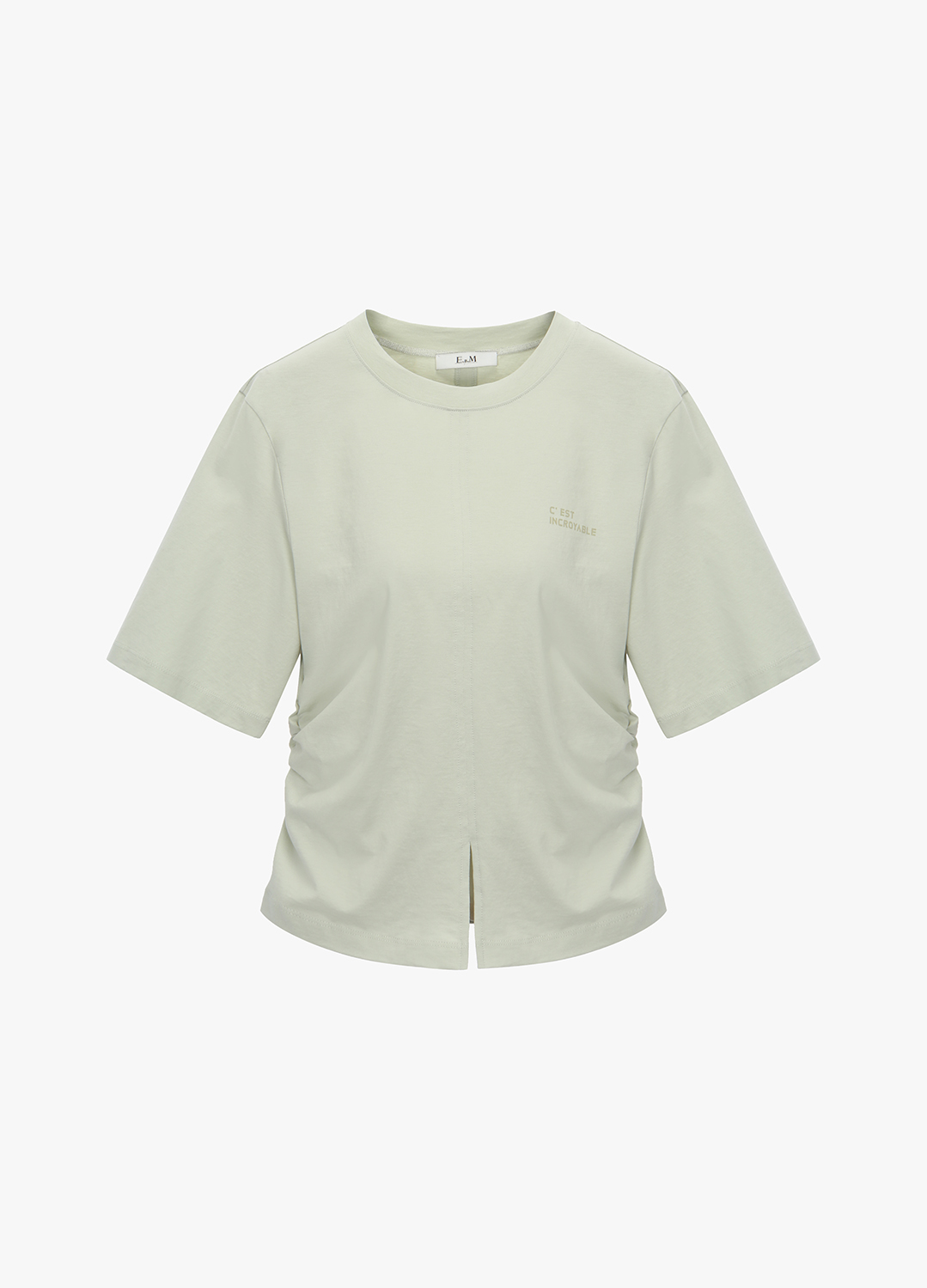 [시즌오프]스트링 디테일 져지 티셔츠_LIGHT KHAKI_12