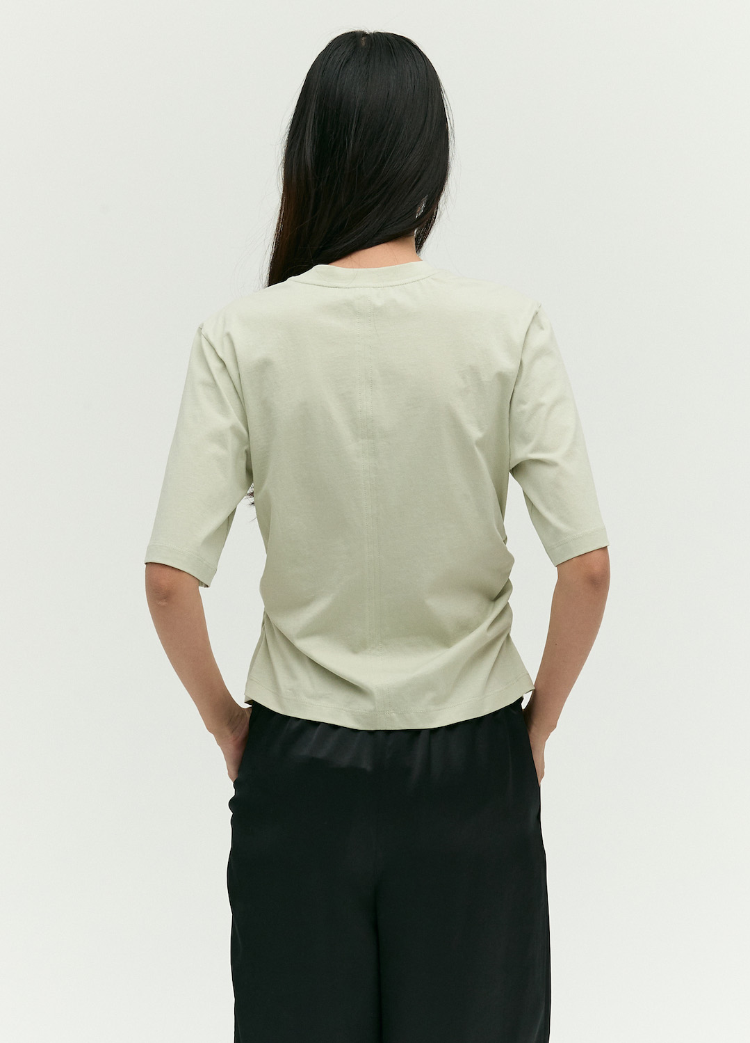 [시즌오프]스트링 디테일 져지 티셔츠_LIGHT KHAKI_6