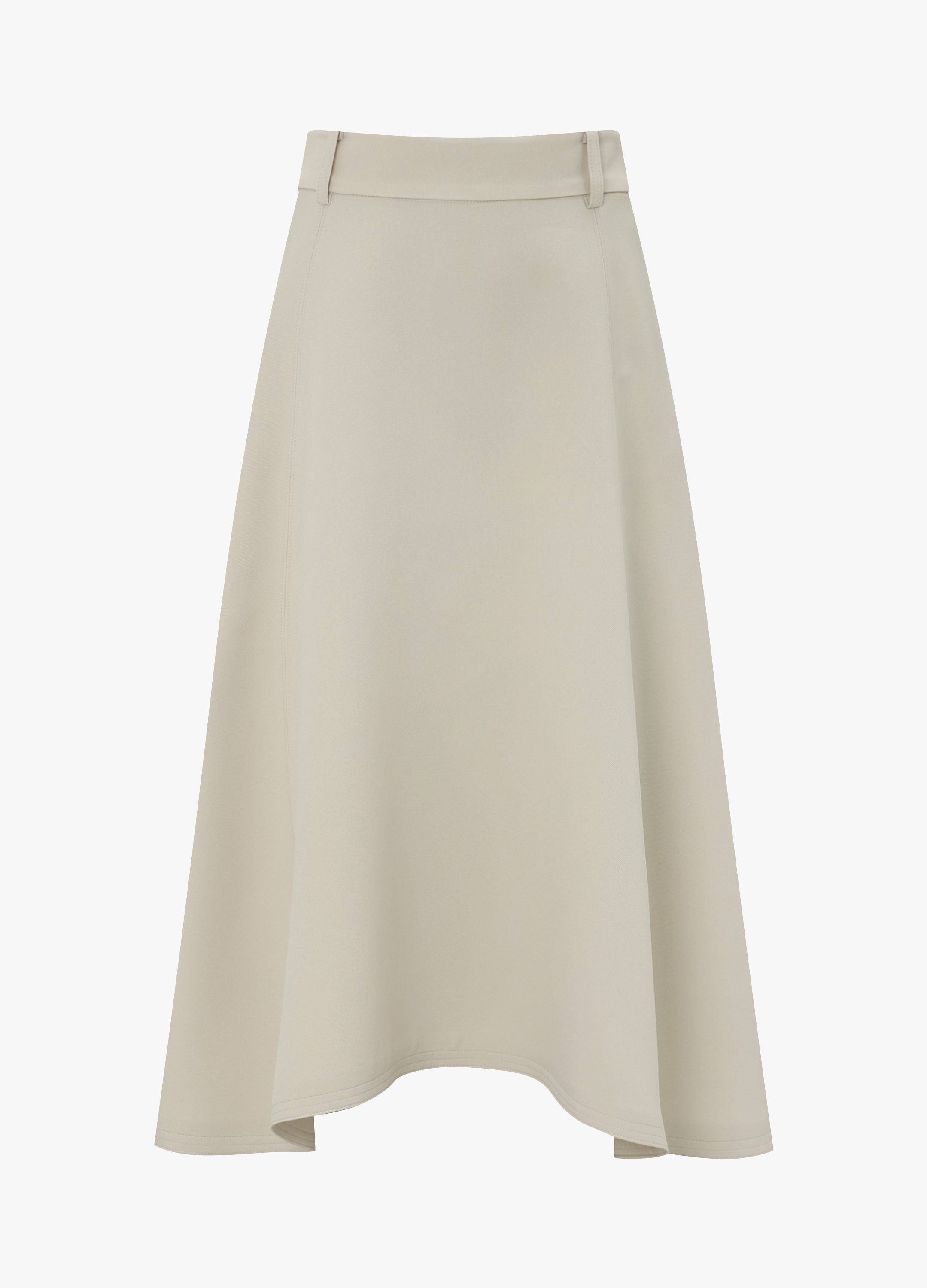 스티치 A라인 밴딩 스커트_LIGHT BEIGE_8