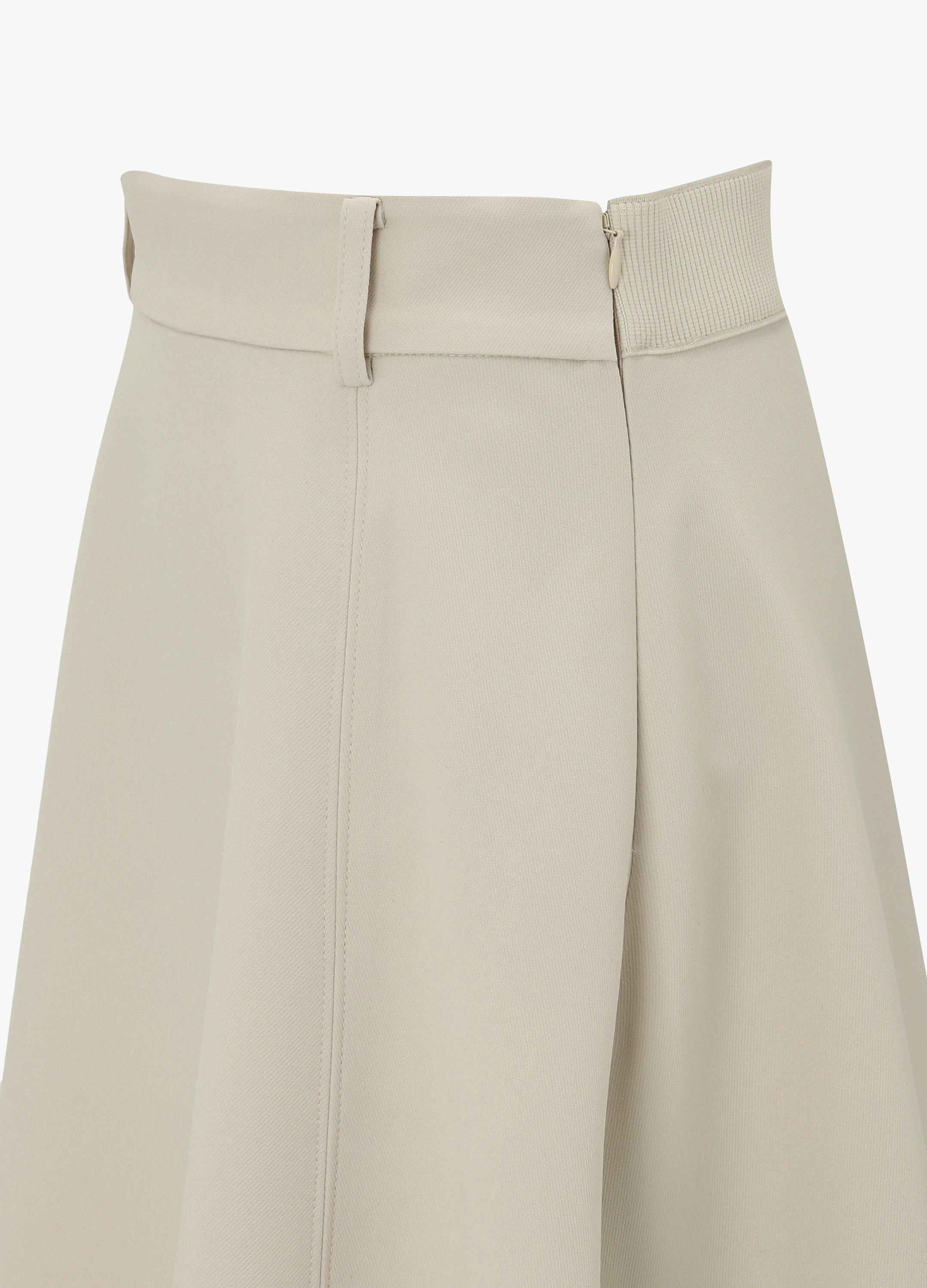 스티치 A라인 밴딩 스커트_LIGHT BEIGE_10