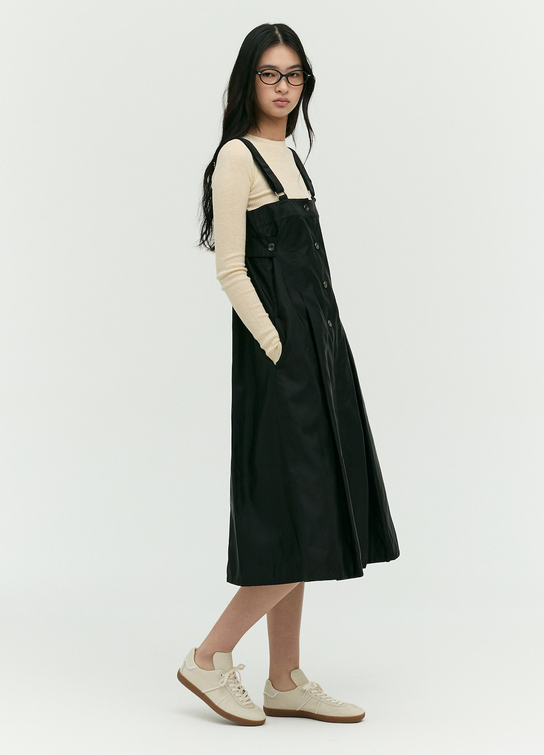 A라인 뷔스티에 원피스_BLACK_3