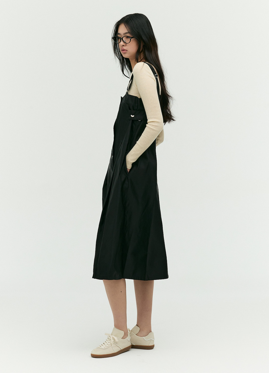A라인 뷔스티에 원피스_BLACK_6