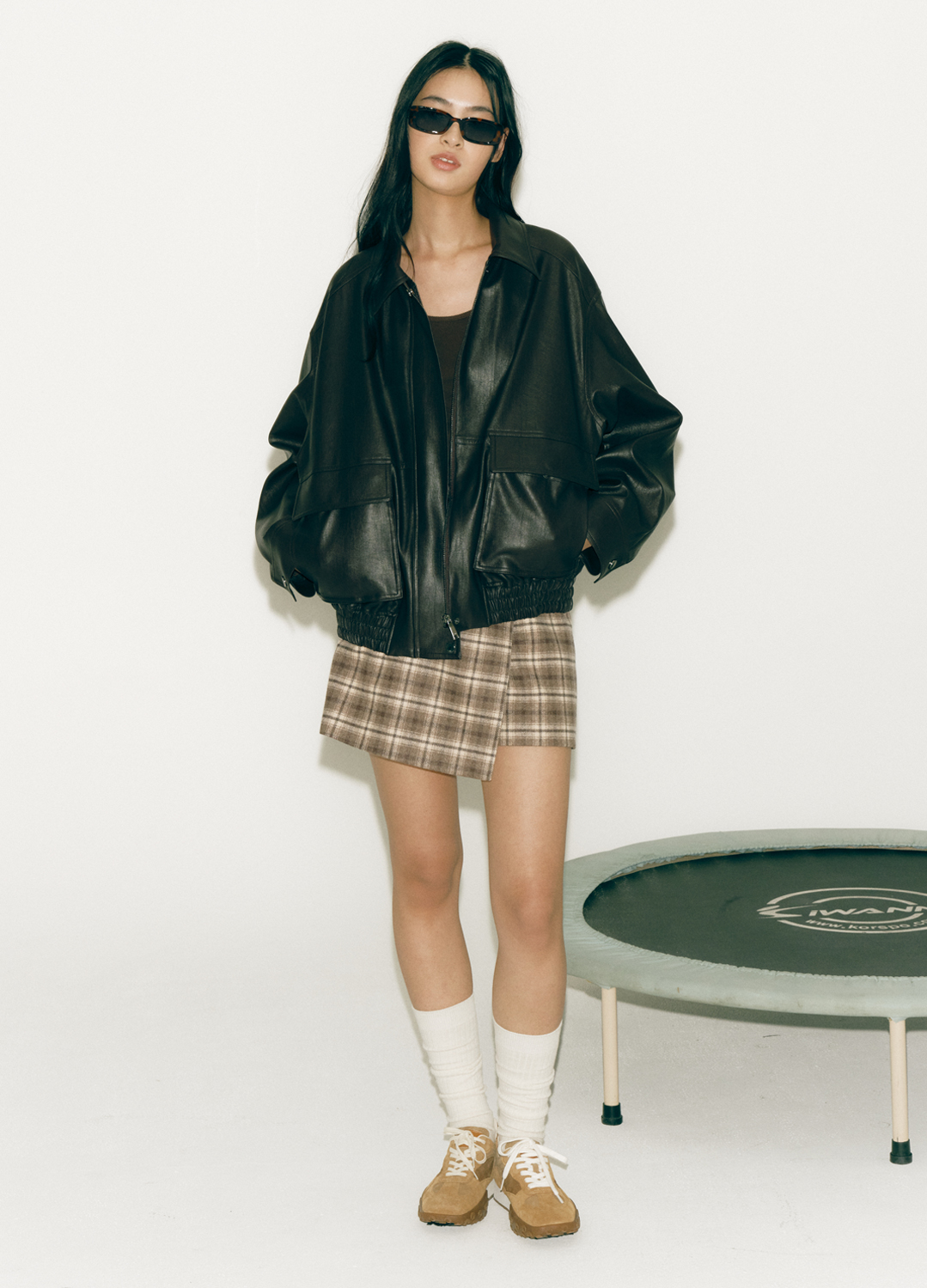 [EXCLUSIVE] 스탠카라 페이크 레더 자켓_BLACK_2