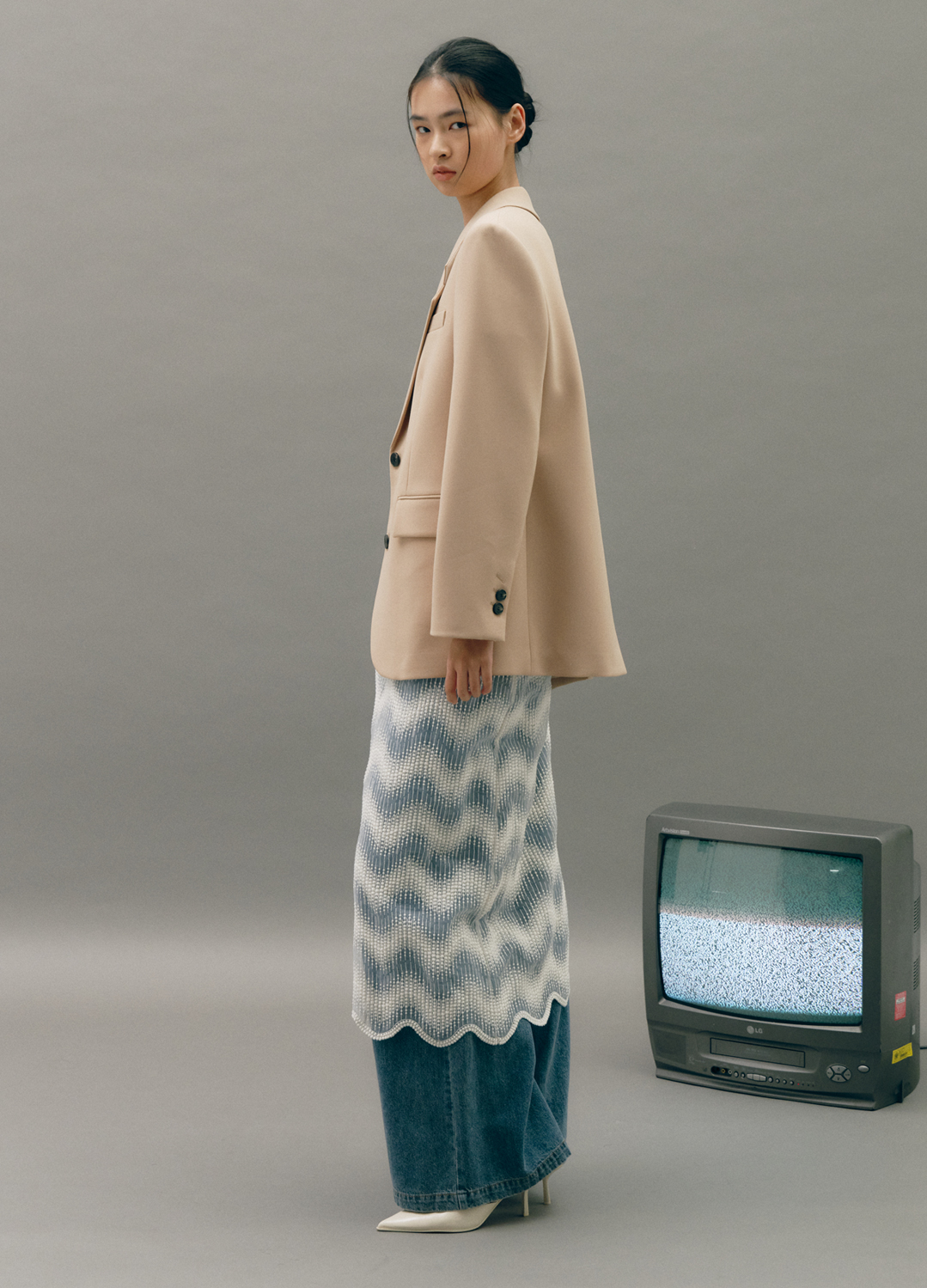 [EXCLUSIVE] 싱글 브레스티드 테일러드 자켓_BEIGE_7