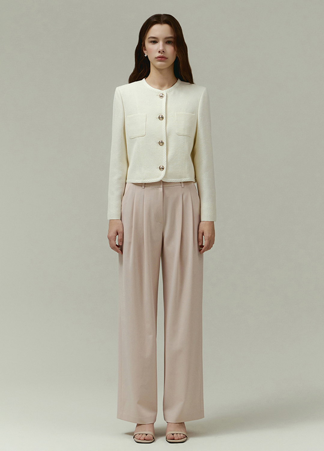 [Exclusive]투턱 와이드 팬츠_LIGHT PINK_3