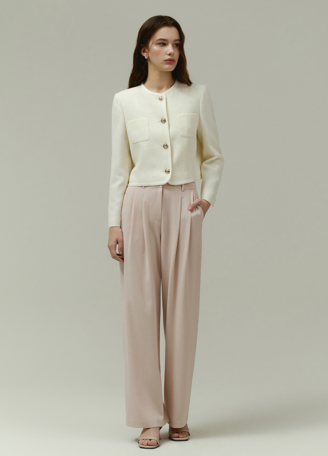 [Exclusive]투턱 와이드 팬츠_LIGHT PINK_4