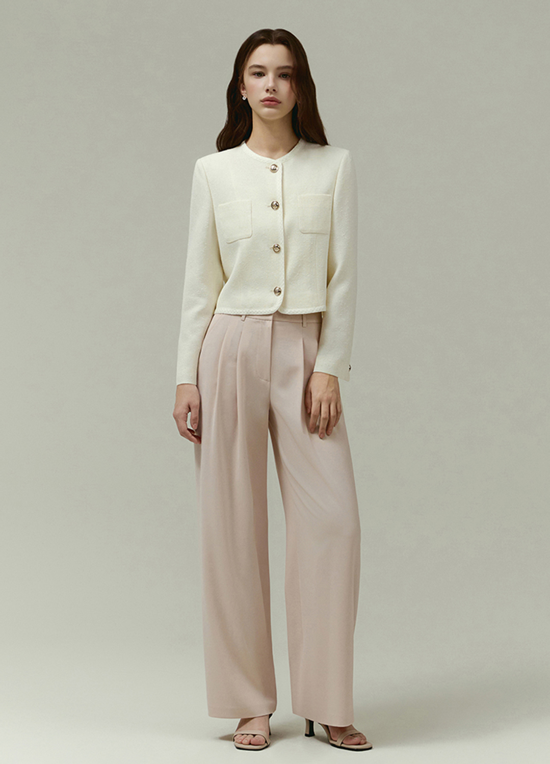 [Exclusive]투턱 와이드 팬츠_LIGHT PINK_5