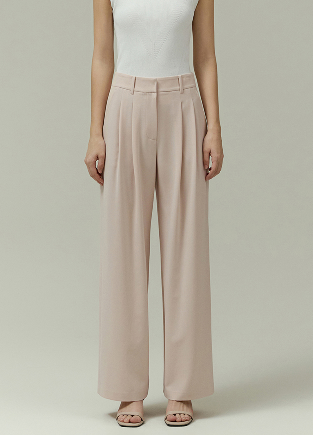 [Exclusive]투턱 와이드 팬츠_LIGHT PINK_8