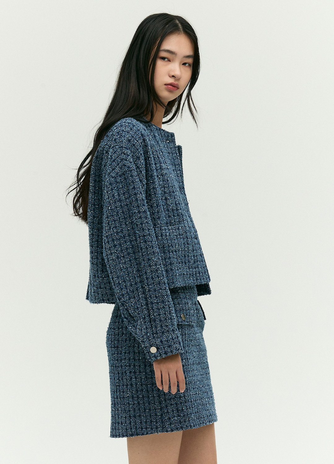 오버핏 크롭 데님 자켓_NAVY_3