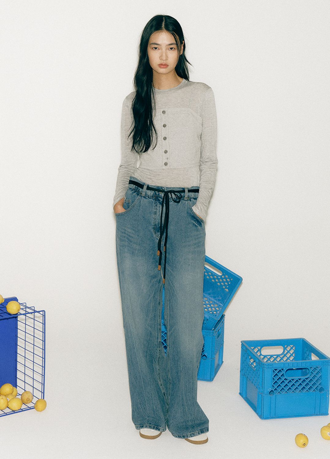 [EXCLUSIVE] 져지 베스트 레이어드 티셔츠_MELANGE_3