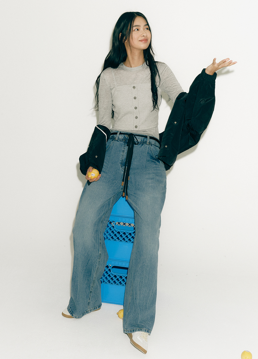 [EXCLUSIVE] 져지 베스트 레이어드 티셔츠_MELANGE_1