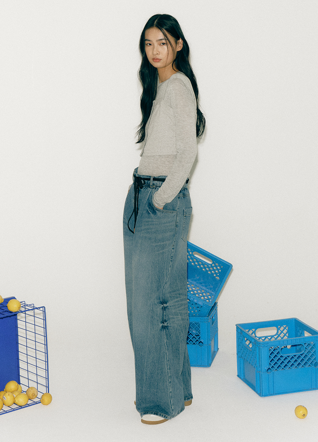 [EXCLUSIVE] 져지 베스트 레이어드 티셔츠_MELANGE_5