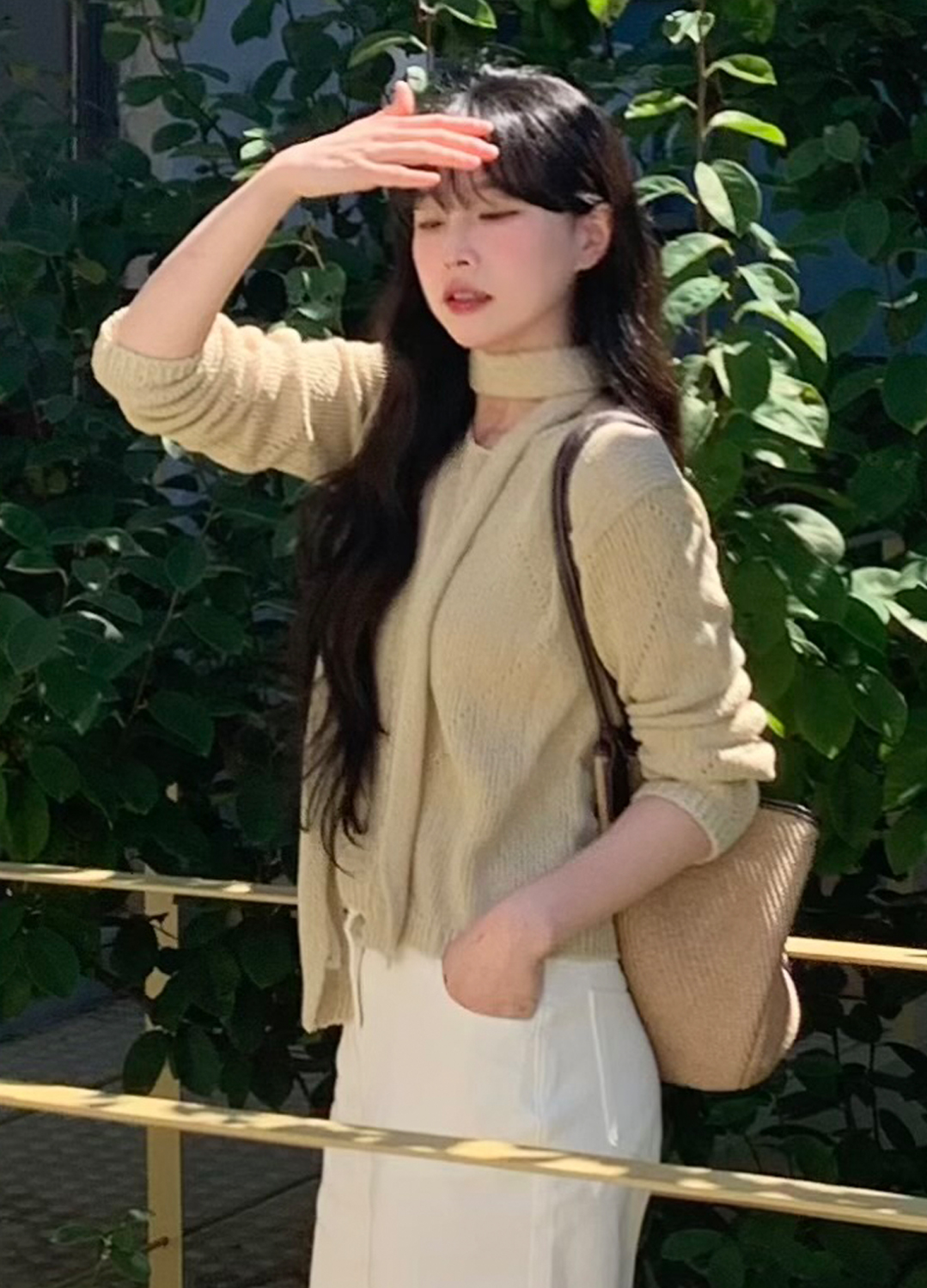 [시즌오프][잇미샤몰단독]자수 포인트 버뮤다 데님팬츠_WHITE_9