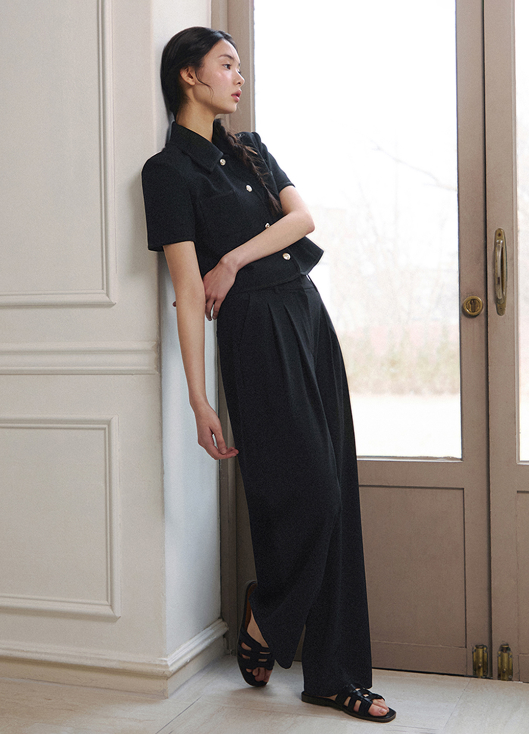 [Exclusive]스탠카라 크롭자켓_BLACK_3