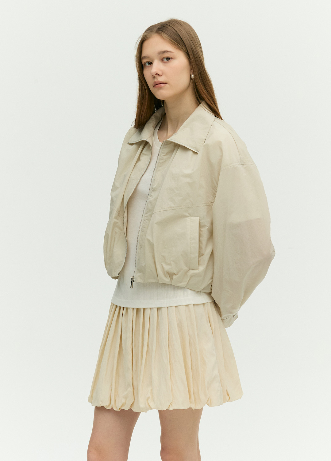 미니 벌룬 스커트_LIGHT BEIGE_3