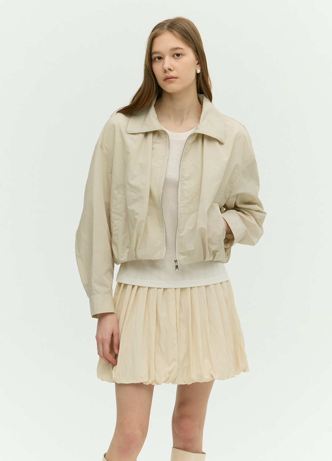 미니 벌룬 스커트_LIGHT BEIGE_5