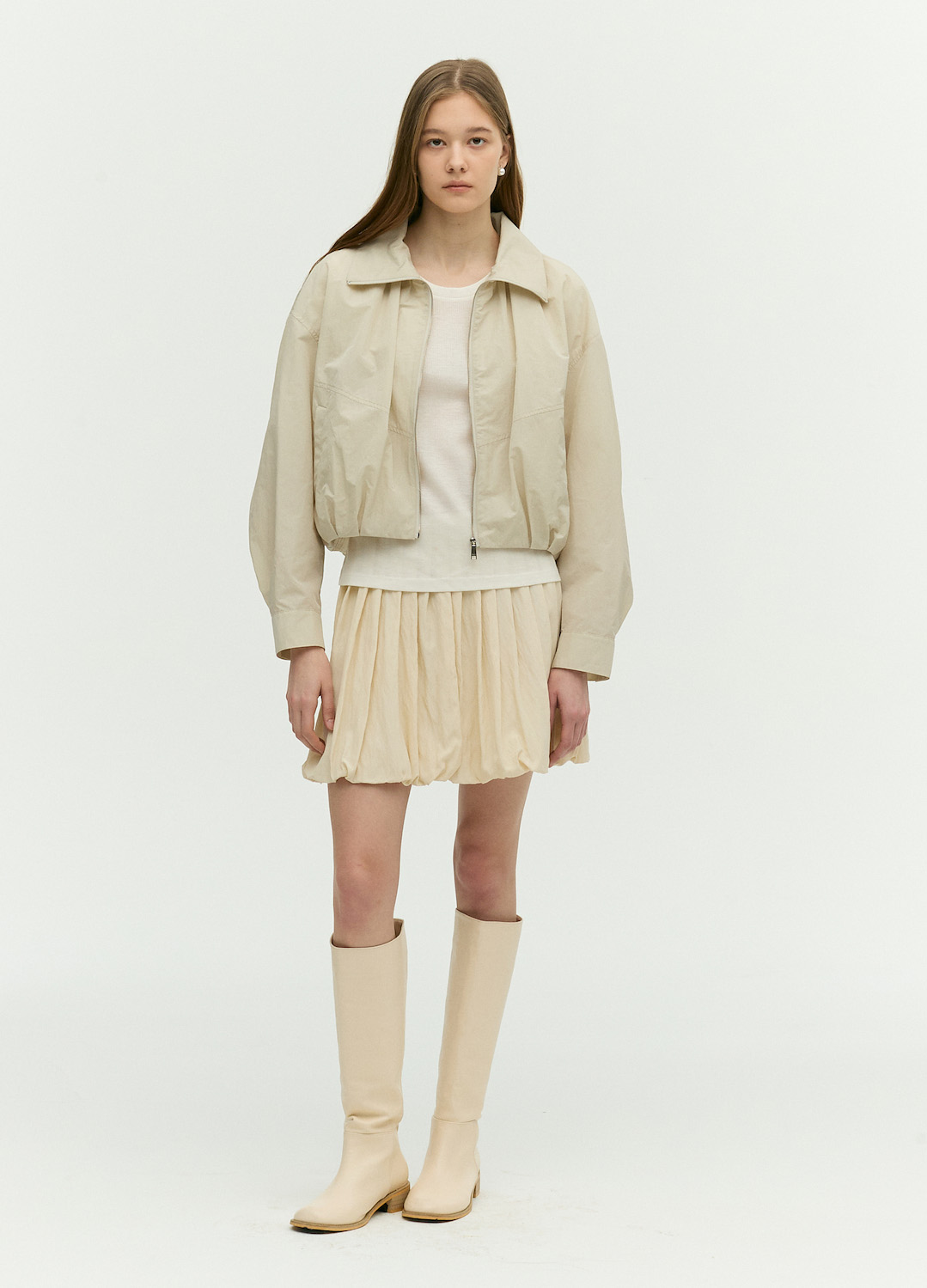 미니 벌룬 스커트_LIGHT BEIGE_6