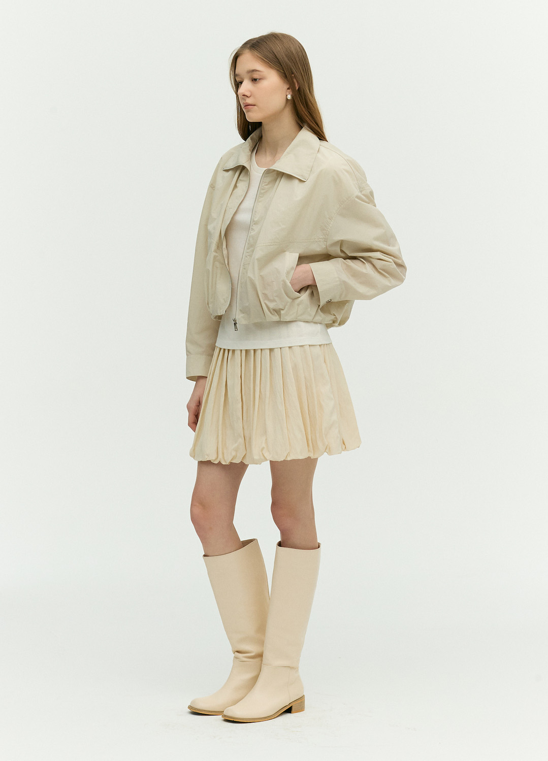미니 벌룬 스커트_LIGHT BEIGE_7