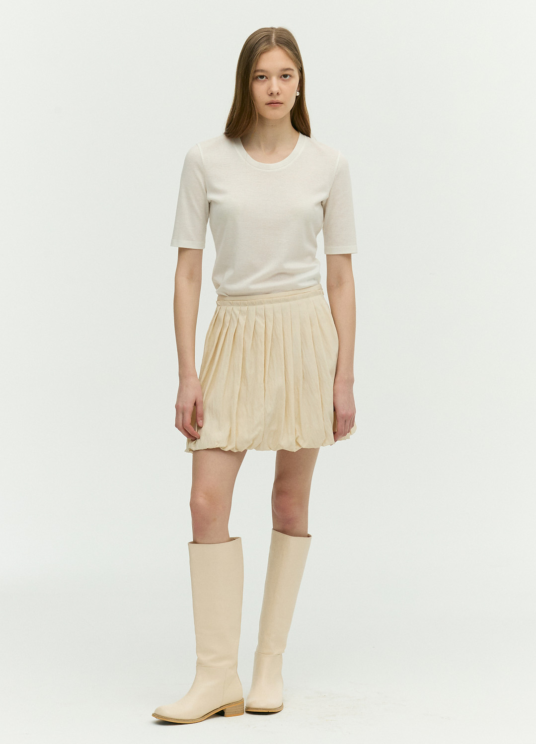 미니 벌룬 스커트_LIGHT BEIGE_2