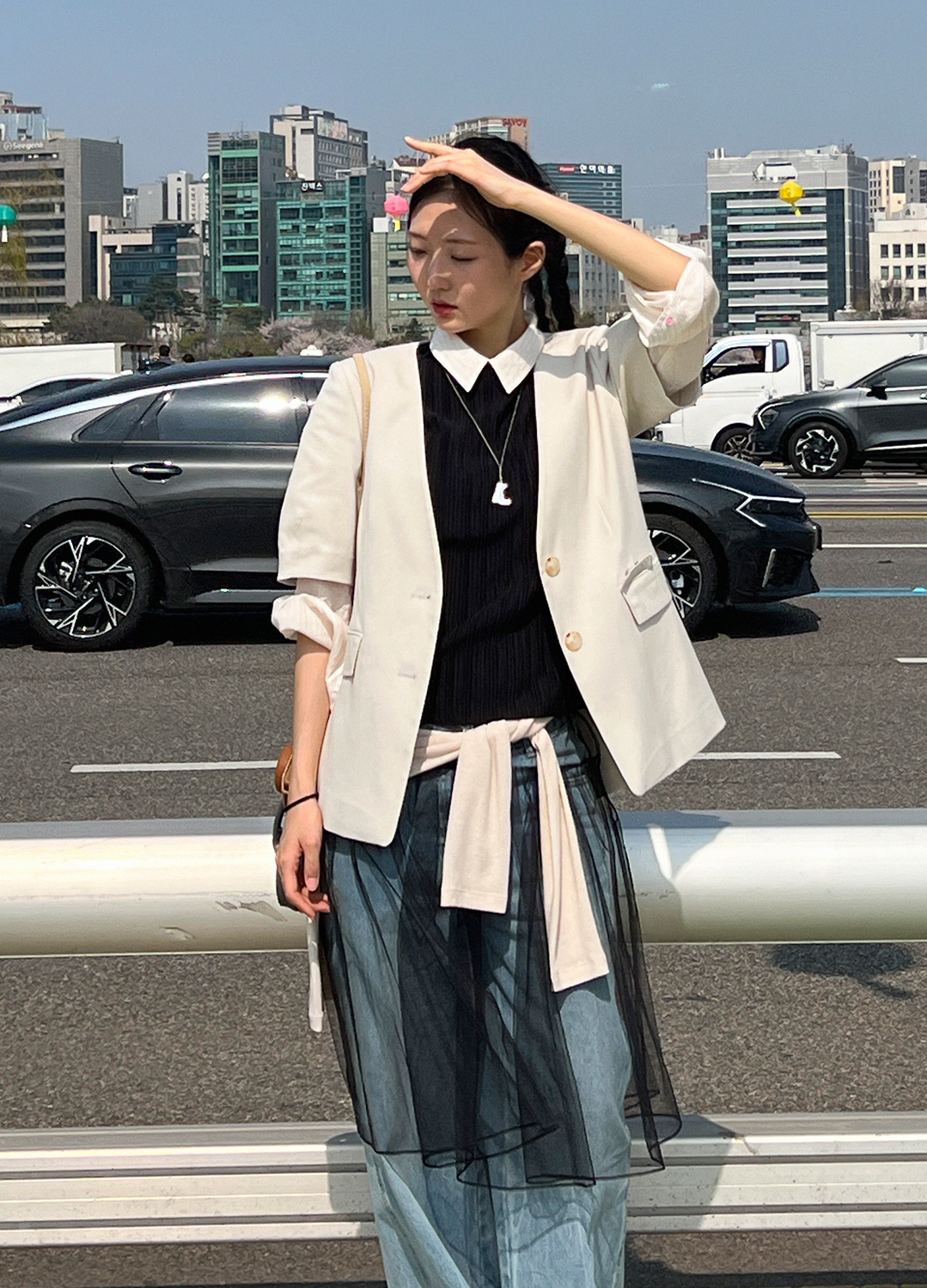 [SALE]스트라이프 셔링 블라우스_IVORY_3