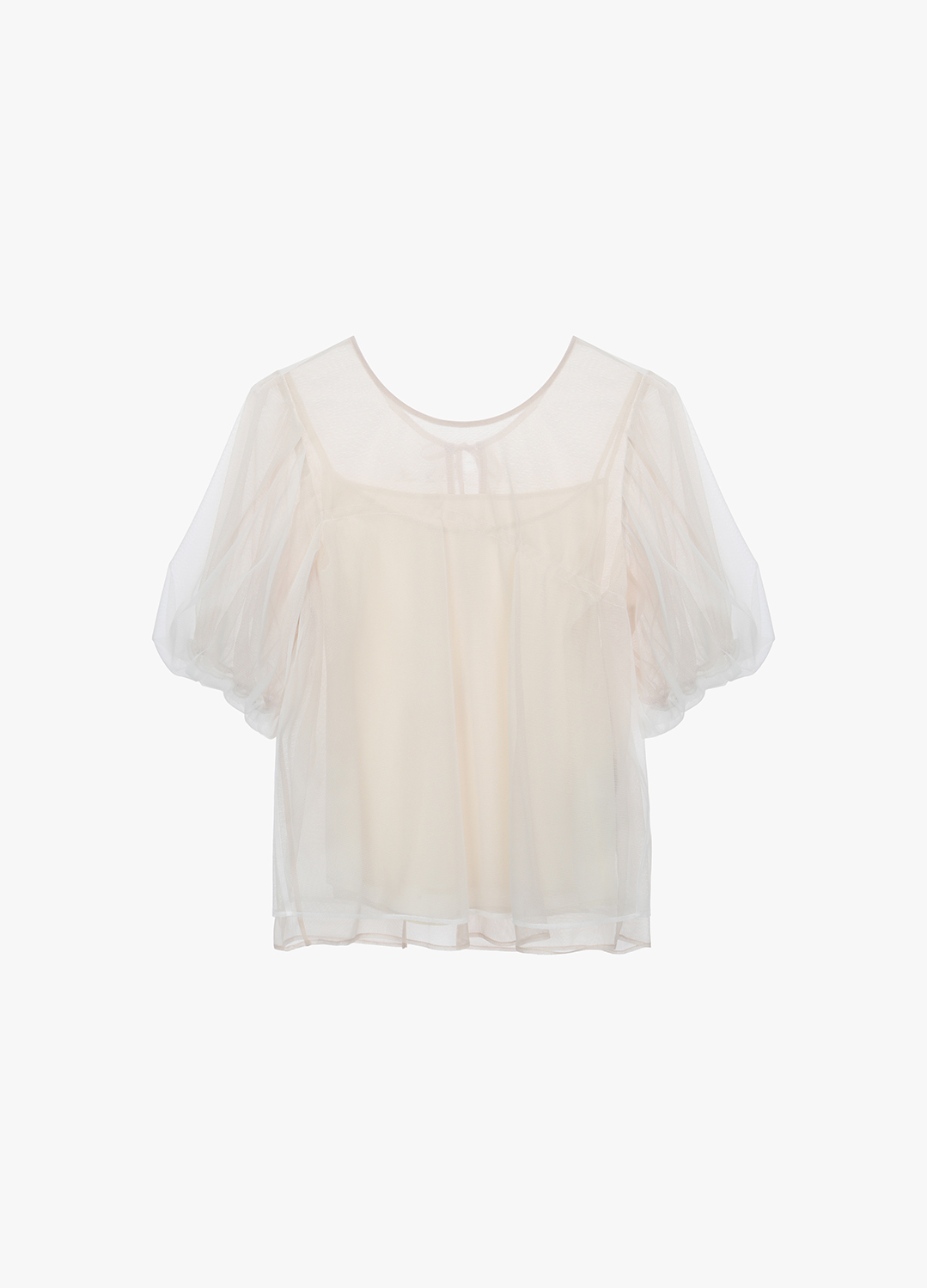 [시즌오프]메쉬 레이어링 블라우스_LIGHT BEIGE_5