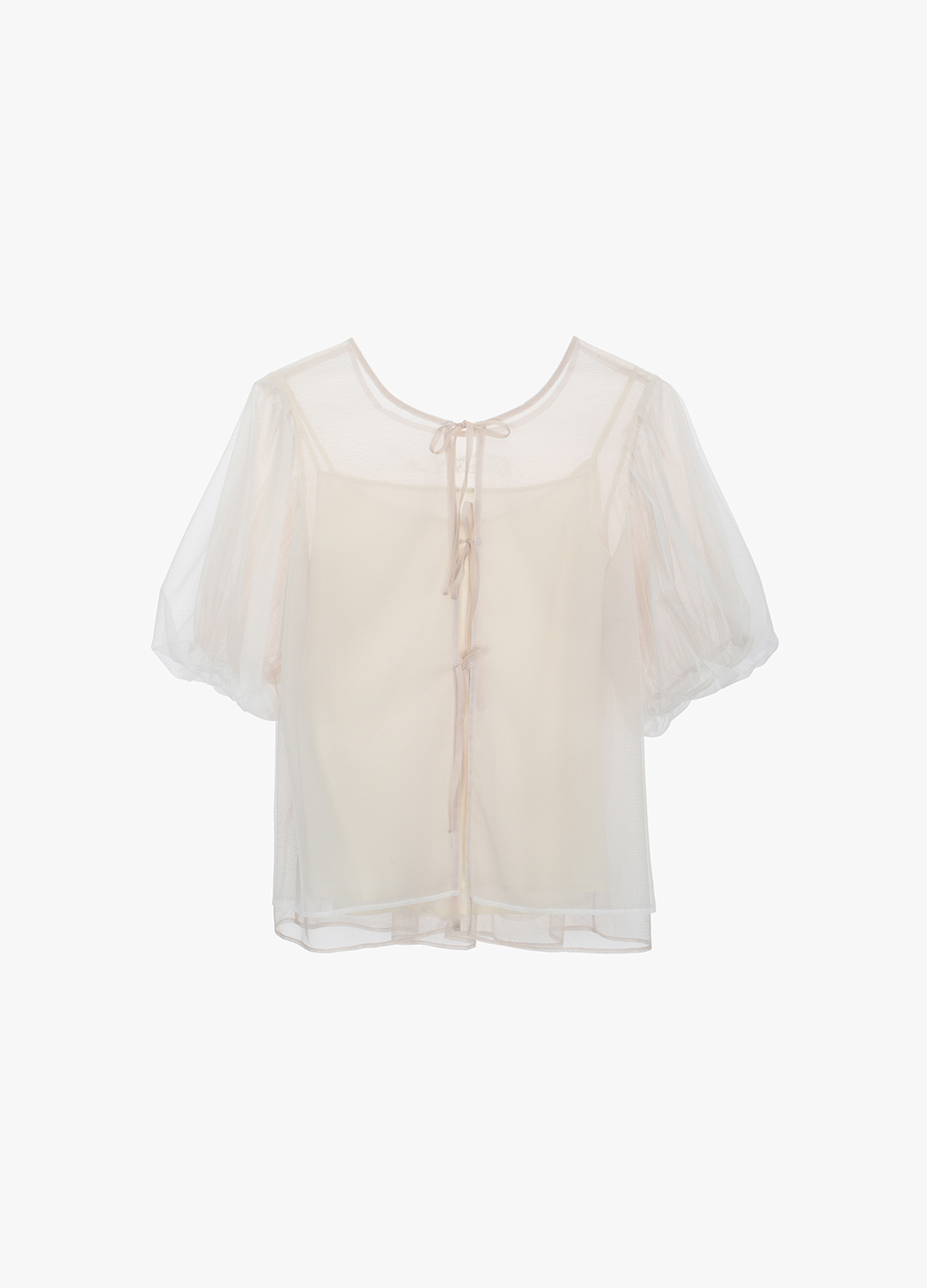 [시즌오프]메쉬 레이어링 블라우스_LIGHT BEIGE_6